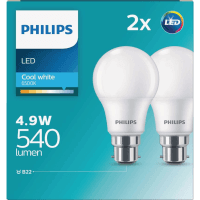 LED Cool Daylight 6W 470 Lumen Bayonet Bulb (2pk)
