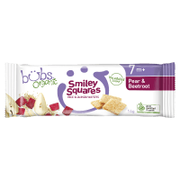 Organic Pear & Beetroot Smiley Squares Rice & Quinoa Wafers 7+ Months (14g)