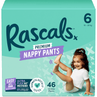 Premium Nappy Pants Unisex Size 6 15-20kg Junior (46pk)