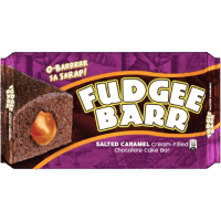 Salted Caramel Cream-filled Chocolate Cake Fudgee Bar (10 x 40g)