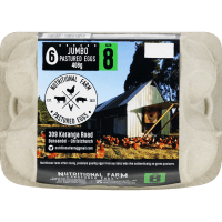 Jumbo Pastured Size 8 Eggs (6pk)