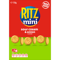 Mini Sour Cream & Onion Flavour Crackers (155g)