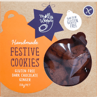 Handmade Gluten Free Dark Chocolate Ginger Festive Cookies (130g)