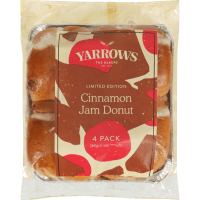 Limited Edition Cinnamon Jam Donut Hot Cross Buns (4pk)