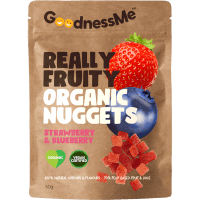 Really Fruity Strawberry & Blueberry Organic Nuggets Fruit Snack (50g)