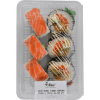 Jumbo Tempura Prawn & Fresh Salmon Sushi (6pk)