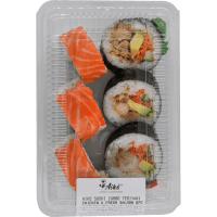 Jumbo Teriyaki Chicken & Fresh Salmon Sushi (6pk)