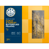 Garlic & Parsley Butterflied Prawns 31/35 (350g)
