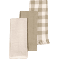 Chilled Out Taupe Coloured Tea Towel Set (3pk)