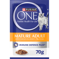 Mature Adult 7+ with Chicken in Gravy Wet Cat Food Pouch (70g)