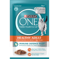 Healthy Adult with Chicken in Gravy Wet Cat Food Pouch (70g)