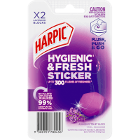 Hygienic & Fresh Lily Sticker Toilet Block (2pk)