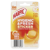 Hygienic & Fresh Citrus Sticker Toilet Block (2pk)