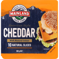 American Style Cheddar Cheese Natural Slices (180g)