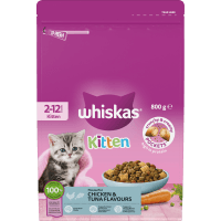 Chicken & Tuna Flavours 2-12 Months Kitten Dry Cat Food (800g)