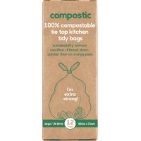Home Compostable Large 36 Litre Tip Top Kitchen Tidy Bags (12pk)