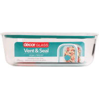 Vent & Seal Glass Oblong Container (1.5l)
