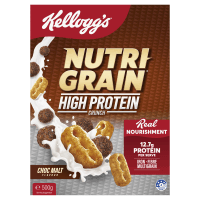 Nutri-Grain High Protein Choc Malt Breakfast Cereal (500g)