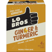 Ginger & Turmeric Kombucha (4 x 250ml)