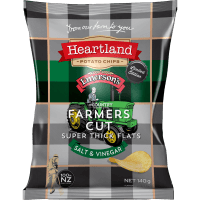 Farmer's Cut Super Thick Flats Salt & Vinegar Potato Chips (140g)