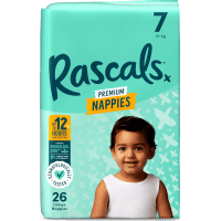 Premium Nappies Unisex Size 7 17kg+  Junior (26pk)