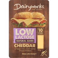 Low Lactose Natural Cheddar Cheese Slices (200g)
