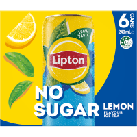 Lemon No Sugar Iced Tea RTD Cans (6 x 240ml)