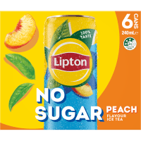 Peach No Sugar Iced Tea RTD Cans (6 x 240ml)