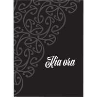 Kia Ora (Black / White) Card & Envelope (1pk)