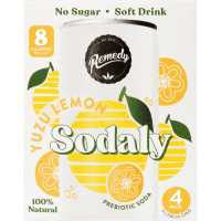 Sodaly Yuzu Lemon Prebiotic Soda (4 x 250ml)