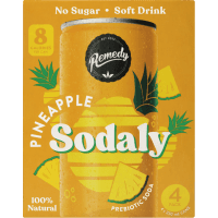 Sodaly Pineapple Prebiotic Soda (4 x 250ml)