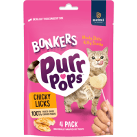 Purrpops Freeze Dried Chicky Licks Lollipop Cat Treats (4pk)