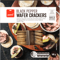 Black Pepper Wafer Crackers Twin Pack (140g)