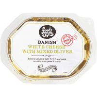 Danish White Cheese With Mixed Olives (100g)