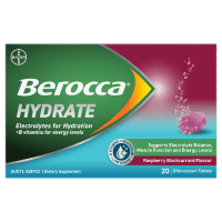 Hydrate Raspberry Blackcurrant Flavour Effervescent Tablets (20pk)