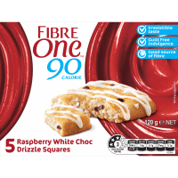 Raspberry White Choc Drizzle Squares (120g)