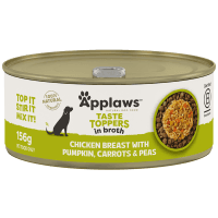 Taste Toppers In Broth Chicken Breast With Pumpkin Carrots & Peas Wet Dog Food (156g)