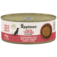 Taste Toppers Wet Dog Chicken Breast With Beef Liver & Vege Dog Food (156g)