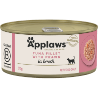 Tuna Fillet With Prawn In Broth Wet Cat Food (70g)