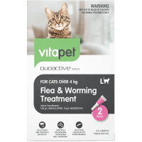 Duoactive Topical Flea & Worming Treatment Cats Over 4kg (2pk)
