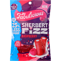 Raspberry Sherbert Fizz 25% Reduced Sugar (180g)