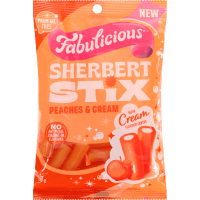 Peaches & Cream Sherbert Stix (180g)