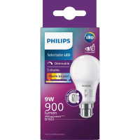 Selectable LED Dimmable 5 Shades 9W 900 Lumen Bayonet Bulb (1pk)