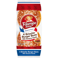 Brioche Burger Buns With Sesame Seeds (4pk)