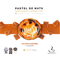 Salted Caramel Portuguese Custard Tart (4 x 60g)