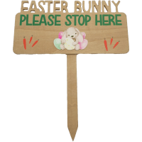 Easter Bunny Stop Here Sign (1pk)