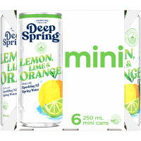 Lemon Lime & Orange Sparkling NZ Spring Water (6 x 250ml)