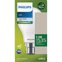 LED Ultra Efficient Cool White 4000K 7.3W 1535 Lumen Bayonet Bulb (1pk)
