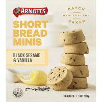 Black Sesame & Vanilla Shortbread Minis (130g)