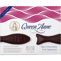 Raspberry, Coffee, Peppermint & Vanilla Dark Chocolate Fish Selection (200g)